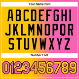 Custom Yellow Pink-Black Gradient Fashion Performance T-Shirt