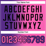 Custom Purple Pink-Black Gradient Fashion Performance T-Shirt