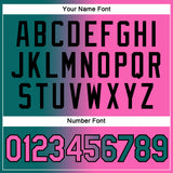 Custom Teal Pink-Black Gradient Fashion Performance T-Shirt