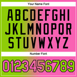 Custom Neon Green Pink-Black Gradient Fashion Performance T-Shirt