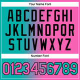 Custom Aqua Pink-Black Gradient Fashion Performance T-Shirt