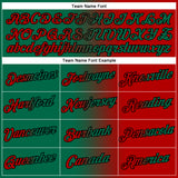 Custom Red Kelly Green-Black Gradient Fashion Performance T-Shirt