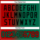 Custom Red Kelly Green-Black Gradient Fashion Performance T-Shirt