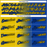 Custom Royal Yellow-Black Gradient Fashion Performance T-Shirt