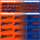 Custom Royal Orange-Black Gradient Fashion Performance T-Shirt