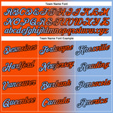 Custom Light Blue Orange-Black Gradient Fashion Performance T-Shirt
