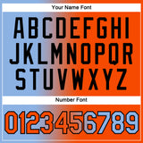 Custom Light Blue Orange-Black Gradient Fashion Performance T-Shirt