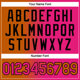 Custom Texas Orange Hot Pink-Black Gradient Fashion Performance T-Shirt