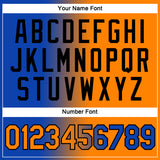 Custom Thunder Blue Bay Orange-Black Gradient Fashion Performance T-Shirt