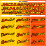 Custom Orange Yellow-Black Gradient Fashion Performance T-Shirt