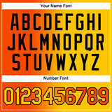 Custom Orange Yellow-Black Gradient Fashion Performance T-Shirt