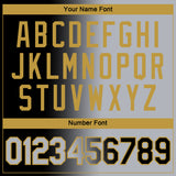 Custom Black Gray-Old Gold Gradient Fashion Performance T-Shirt