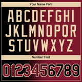 Custom Black Crimson-City Cream Gradient Fashion Performance T-Shirt