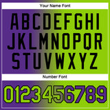 Custom Purple Neon Green-Black Gradient Fashion Performance T-Shirt