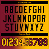 Custom Maroon Gold-Black Gradient Fashion Performance T-Shirt