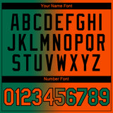 Custom Kelly Green Orange-Black Gradient Fashion Performance T-Shirt