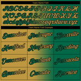 Custom Kelly Green Old Gold-Black Gradient Fashion Performance T-Shirt