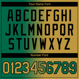 Custom Kelly Green Old Gold-Black Gradient Fashion Performance T-Shirt