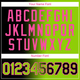 Custom Black Neon Green-Pink Gradient Fashion Performance T-Shirt