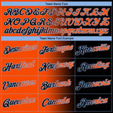 Custom Black Orange-Light Blue Gradient Fashion Performance T-Shirt