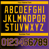 Custom Black Purple-Gold Gradient Fashion Performance T-Shirt