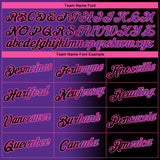 Custom Black Purple-Pink Gradient Fashion Performance T-Shirt