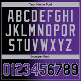 Custom Black Purple-Gray Gradient Fashion Performance T-Shirt