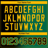 Custom Black Kelly Green-Gold Gradient Fashion Performance T-Shirt