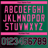 Custom Black Kelly Green-Pink Gradient Fashion Performance T-Shirt