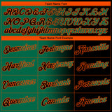 Custom Black Kelly Green-Orange Gradient Fashion Performance T-Shirt