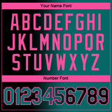 Custom Black Teal-Pink Gradient Fashion Performance T-Shirt