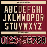 Custom Black Crimson-City Cream Gradient Fashion Performance T-Shirt