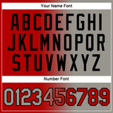 Custom Red Gray-Black Gradient Fashion Performance T-Shirt