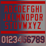 Custom Navy Gray-Red Gradient Fashion Performance T-Shirt