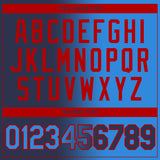 Custom Navy Powder Blue-Red Gradient Fashion Performance T-Shirt