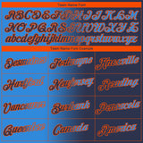 Custom Navy Powder Blue-Orange Gradient Fashion Performance T-Shirt