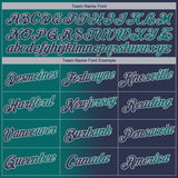 Custom Navy Teal-Gray Gradient Fashion Performance T-Shirt