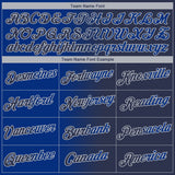 Custom Navy Royal-Gray Gradient Fashion Performance T-Shirt