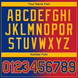 Custom Royal Red-Gold Gradient Fashion Performance T-Shirt