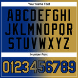 Custom Royal Old Gold-Black Gradient Fashion Performance T-Shirt