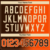 Custom Brown Orange-Cream Gradient Fashion Performance T-Shirt