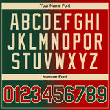 Custom Green Red-Cream Gradient Fashion Performance T-Shirt