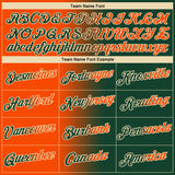 Custom Green Orange-Cream Gradient Fashion Performance T-Shirt