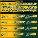 Custom Green Gold-Cream Gradient Fashion Performance T-Shirt