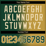 Custom Green Old Gold-Cream Gradient Fashion Performance T-Shirt