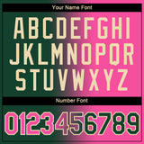 Custom Green Pink-Cream Gradient Fashion Performance T-Shirt