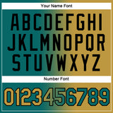 Custom Teal Old Gold-Black Gradient Fashion Performance T-Shirt