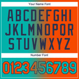 Custom Aqua Orange-Navy Gradient Fashion Performance T-Shirt