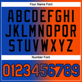 Custom Thunder Blue Orange-Black Gradient Fashion Performance T-Shirt