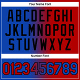 Custom Thunder Blue Red-Black Gradient Fashion Performance T-Shirt